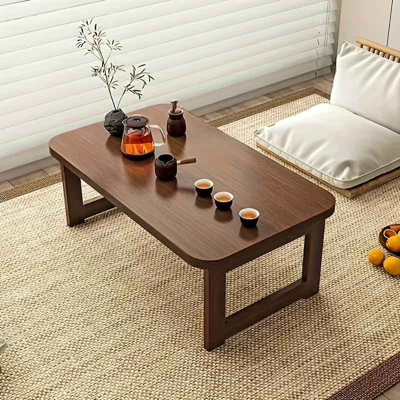 Desk Setup Minimalist - Klappbarer Tragbarer Beistelltisch Bambus-Tischplatte Holzrahmen Minimalistischer
