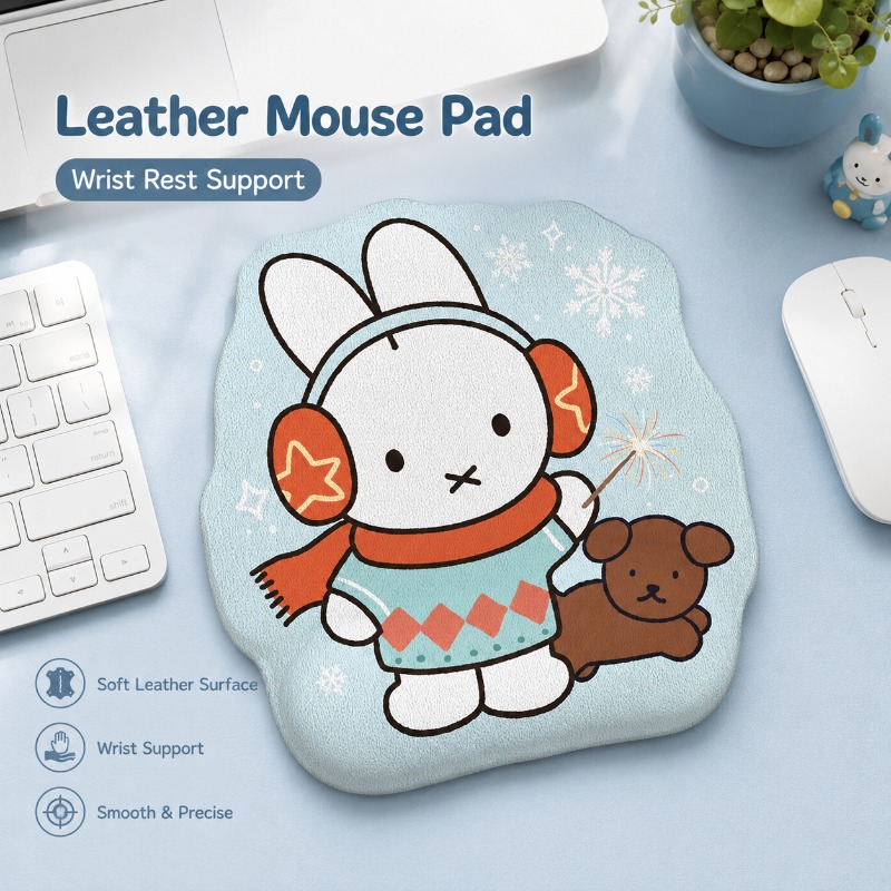 Anime Miffy Leder-Mauspad mit  – Desk Setup With Tv Bewertung und Preis