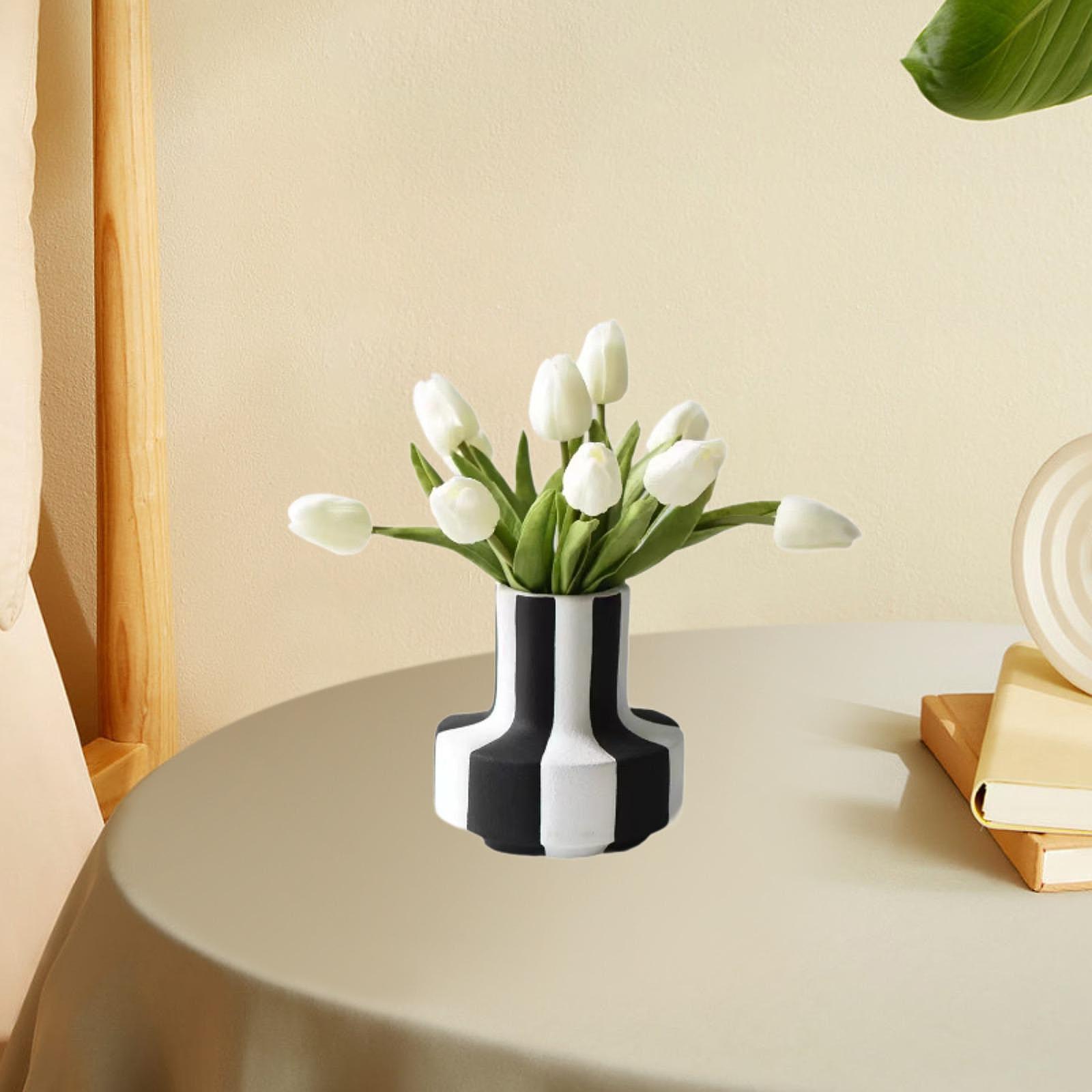 Elegante Schwarz-Weiß Gestreif – Desk Setup Minimalist Bewertung und Preis